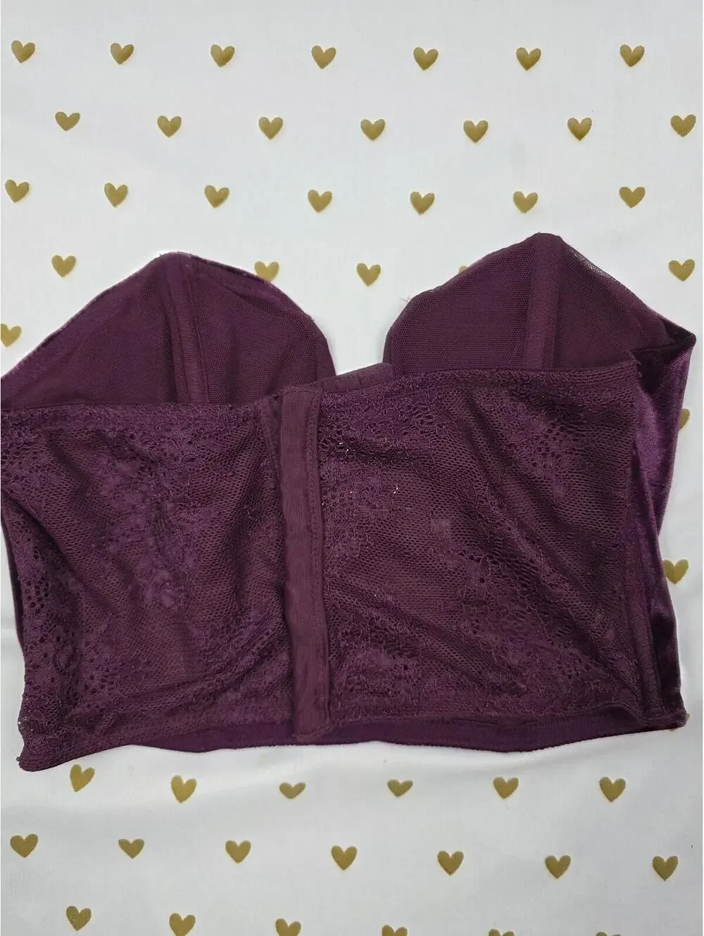 Victorias Secret Velvet Strapless Push Up bralette Purple Dream Angels SMALL - Picture 6 of 6
